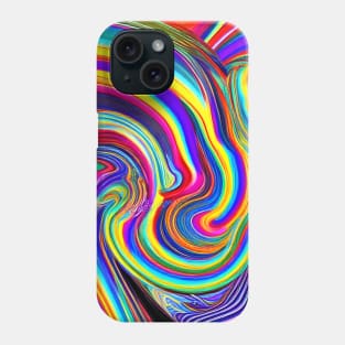 Psychedelic cartoon vortex Phone Case