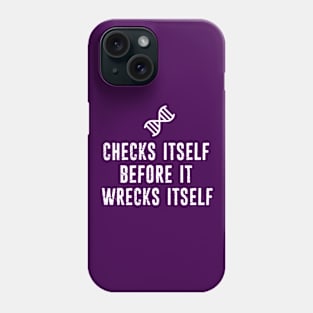 Geneticist DNA Genetics Biological -  Science Checks Itself Distressed Typography Design Phone Case