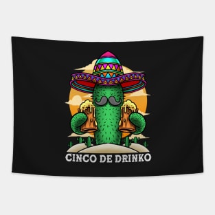 Cinco De Drinko - Cactus Cinco De Mayo Tapestry