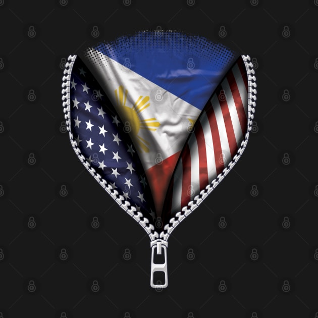 Filipino Flag  Philippines Flag American Flag Zip Down - Gift for Filipino From Philippines by Country Flags