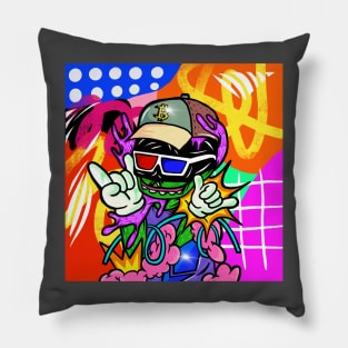 monster of rainbow Pillow