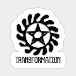 Africa Sankofa Symbols "Transformation" Black. Magnet