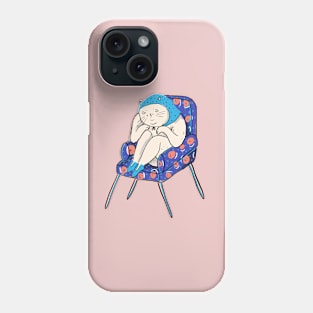 depressed cat Phone Case