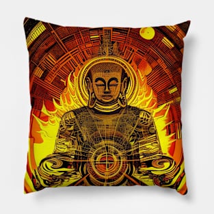 Flaming Buddha Pillow