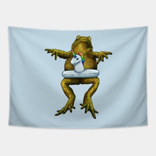 Swim ring frog Tapestry