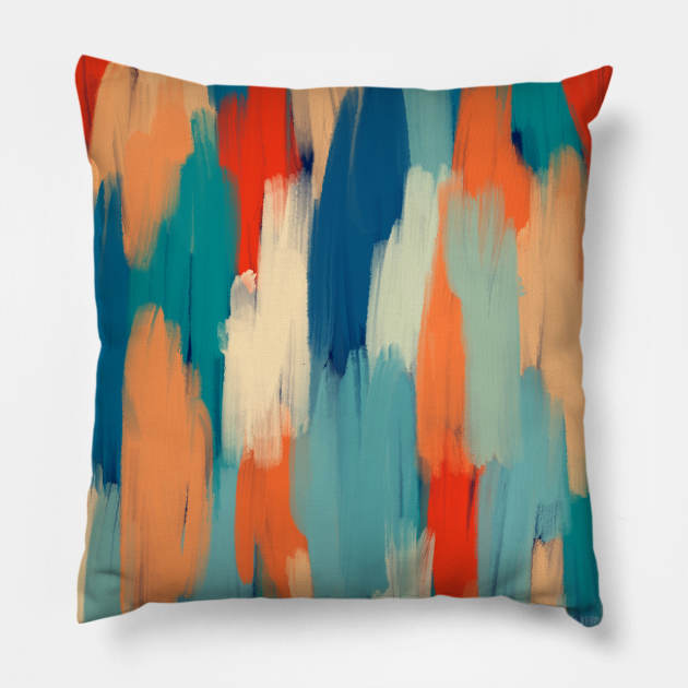 Brushstrokes in camouflage Pillow by KathrinLegg