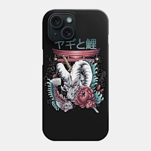 Goat and Koi Fish Phone Case