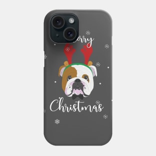 Merry Christmas Bulldog Phone Case