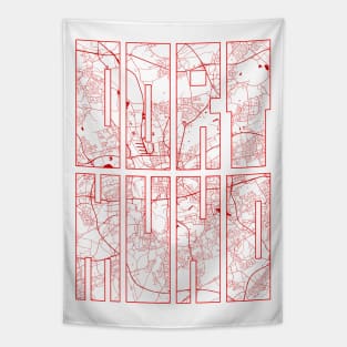 Dortmund, Germany City Map Typography - Oriental Tapestry