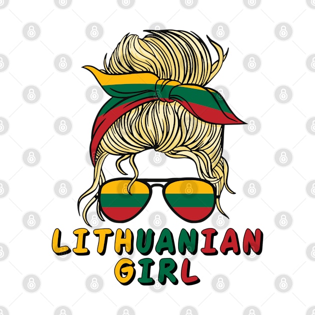 Lietuva Lithuania Flag Girls Lithuanian Girl Kids by qwertydesigns