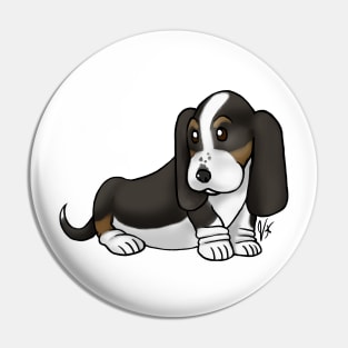 Dog - Basset Hound - Black and Tan Pin