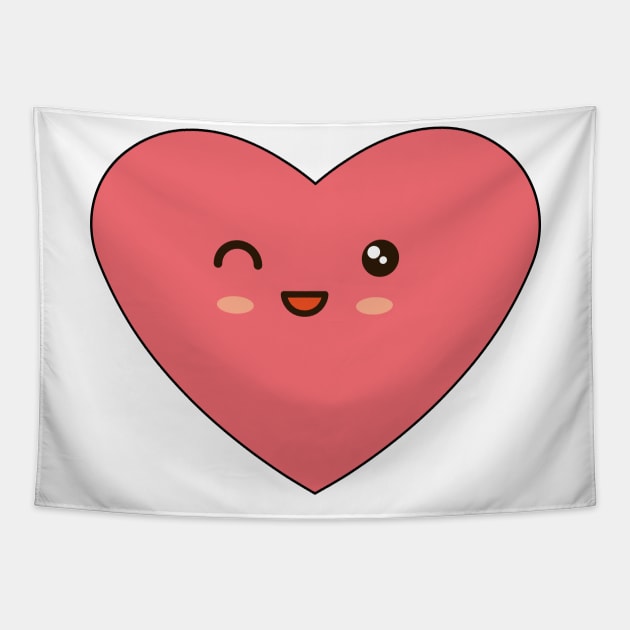 Happy heart Tapestry by grafart