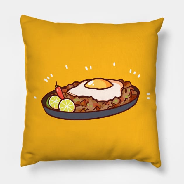 BnW: Sisig [No Text] Pillow by oletarts