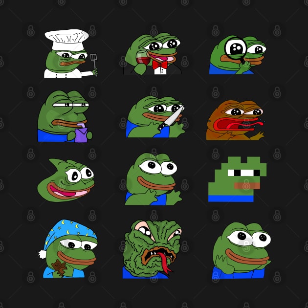 pepe peepo variety set (12 pepes edition) by sivelobanova