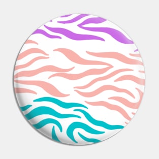 Violet Pink Blue wavy pattern in Whte Pin