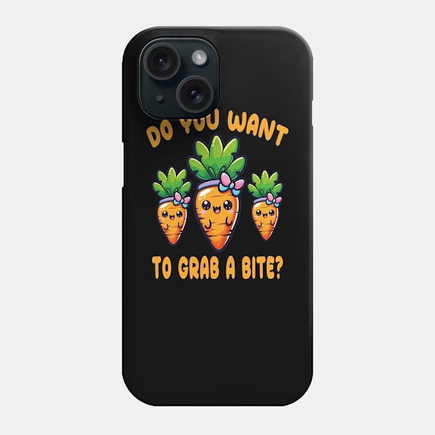 Do You Want to Grab a Bite? (International Carrot Day Carrot Tee) Phone Case by chems eddine