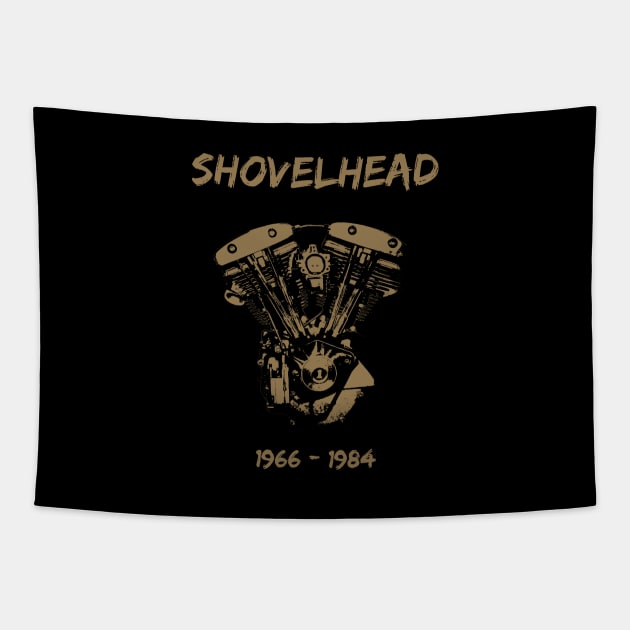 Shovelhead Engine Tapestry by Hilmay