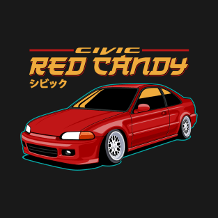 Civic Red Candy Jdm Car T-Shirt