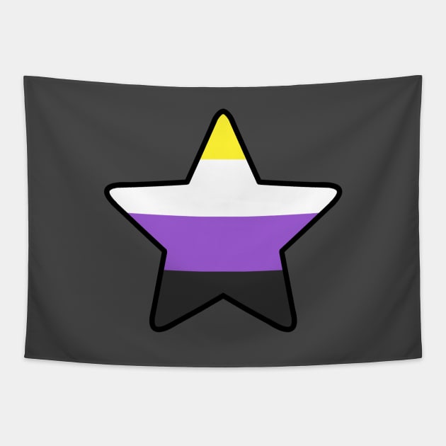 Non-binary Pride Star Tapestry by SimplyPride