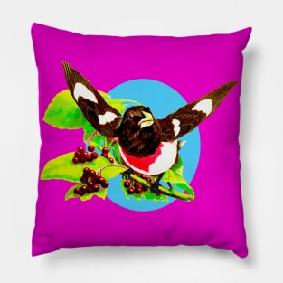 Brown bird with open wings Pillow