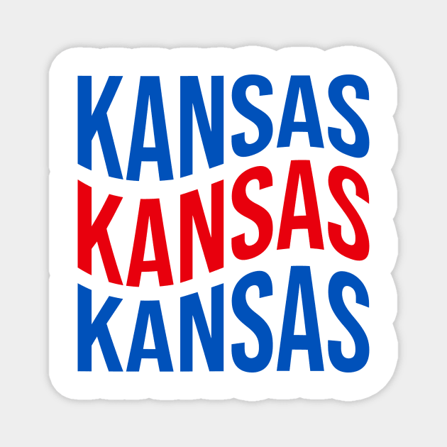 University of Kansas Curvy Text Magnet by sydneyurban