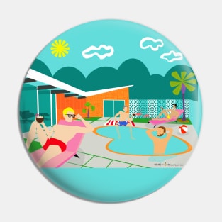 Retro Gay Pool Party Pin