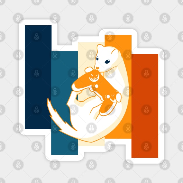 Retro Ferret Gamer Magnet by etherElric