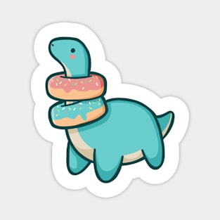 Cute Long Neck with dognuts, Brontosaurus, Brachiosaurus Magnet