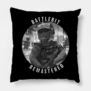 BattleBit Remastered Soldier On The Battlefield Black & White Pillow