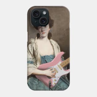 Girl with Guitar - Moody Maximalism Oil Painting Phone Case