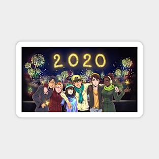 Vespiary New Year Celebration Illustration 2020 Magnet