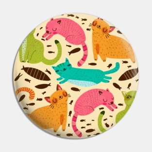 Cats pattern Pin