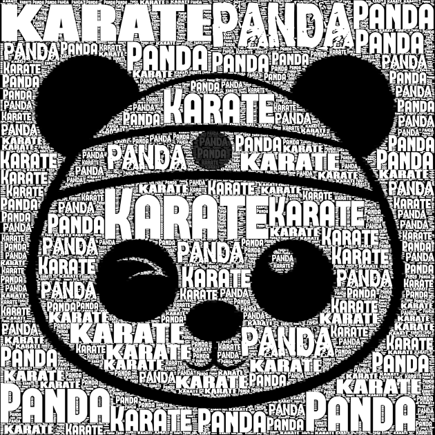 Karate Panda created out of type Kids T-Shirt by Karate Panda