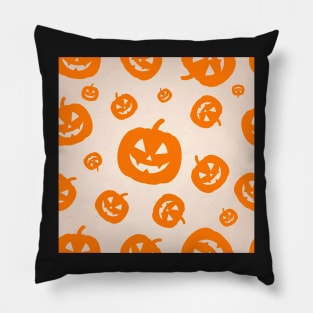 Halloween pumpkin  jack o lantern face pattern Pillow