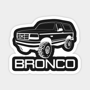 1992-1996 Bronco Front Side, White Print Magnet