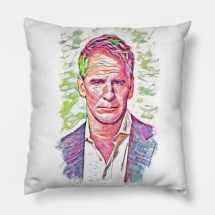 Scott Bakula Abstract Portrait Pillow