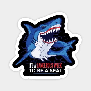 Shark dad funny t-shirt Magnet