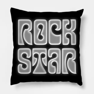 Rock Star - Awesome Retro Type Design Gift #2 Pillow