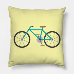 aquamarine  bicycle Pillow