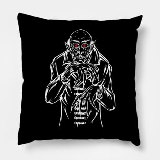 Nosferatu White line Pillow