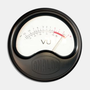 Vintage music studio equipment vu meter Pin