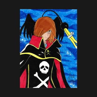 Captain Harlock Illustration T-Shirt