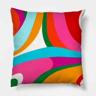 Colorful Mid Century Abstract 2 Pillow