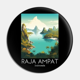 A Vintage Travel Illustration of Raja Ampat - Indonesia Pin