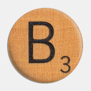 Scrabble Tile 'B' Pin