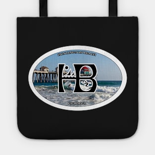 Huntington Beach Travel Sticker Tote