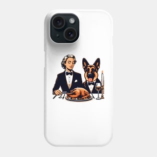 Lady And German Shepherd Thanksgiving Phone Case