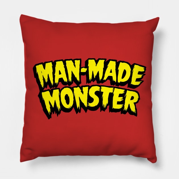 Man-Made Monster Pillow by Ekliptik