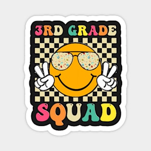 Third Grade Retro Smile Face 3rd Grade Back To School Magnet