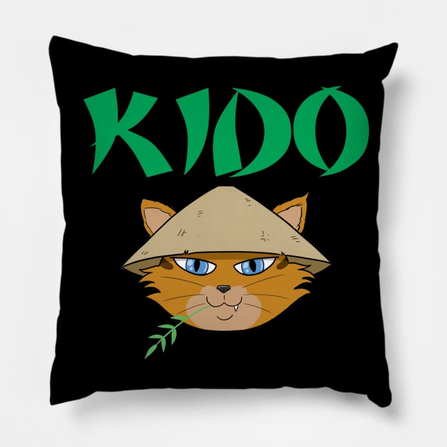 Kido the Samurai Cat Pillow by Rael Mochizuki Arts